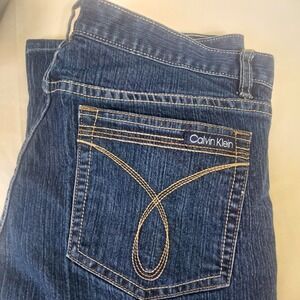Calvin Klein Womens‎ Jeans Size 12 Dark Wash Bootcut Denim Classic flare